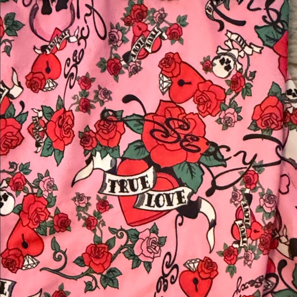 Pink Black Hearts Love Valentine’s Day Chemise Slip Teddy Medium - Picture 3 of 6